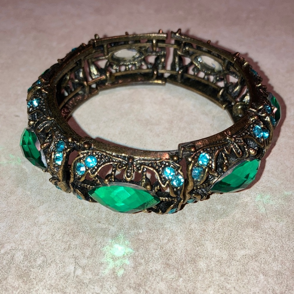 Jewel tone bangle bracelet